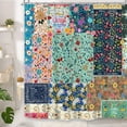 thumbnail image 5 of Boho Patchwork Floral Shower Curtain, Vintage bohemian Colorful Flowers Inspirational Quotes Shower Curtain, Retro Funky Wildflower Hippie Eclectic Pattern Shower Curtain Fabric Waterproof 72"x72", 5 of 6