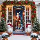 thumbnail image 5 of Uuiauoio Christmas Door Curtain,Festive Christmas Door Curtain with Santa Claus Design Outdoor Holiday Decor Hanging Fabric Banner for Porch Entryway Wall Photo Background and Party Decoration, 5 of 6