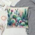 thumbnail image 2 of COMIO Cactus Throw Pillow Covers Tropical Desert Succulent Plants Bonsai Pillowcases Decorative Square Cushion Cover for Home Sofa Live Room White, 2 of 5