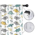 thumbnail image 4 of Blackout Kids Curtains,White ROAR Text Dinosaurs Pattern Childrens Insulated Curtains Set Of 2,Bedroom Essentials,Toddler Room Decor 52"x63", 4 of 5