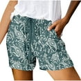 thumbnail image 2 of Ichuanyi Womens Comfy Drawstring Splice Casual Elastic Waist Pocketed Loose Shorts Pants, 2 of 4