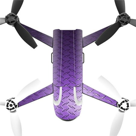 MightySkins PABEBOP2-Purple Diamond Plate Skin Decal Wrap for Parrot Bebop 2 Quadcopter Drone - Purple Diamond Plate