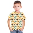 thumbnail image 2 of Cethrio Toddler Boys T-Shirts, Short Sleeve Print Crew Neck Cute Summer Tops Multicolor Size 7-8 T, 2 of 5