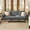 Dark Gray-A long cushion, variant on Lofka Couch, Futon Sofa with Padded Armrests for Living Room Furniture, Small Loveseat for Small Spaces, Dark Gray
