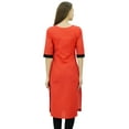 thumbnail image 6 of Bimba Women's Khadi Cotton Tunic Chic Kurta Kurti With Handmade Necklace Attached Clothing, 6 of 9