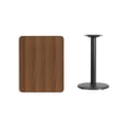 thumbnail image 2 of Flash Furniture 24 by 30" Rectangular Walnut Laminate Table Top with 18" Round Table Height Base, 2 of 2