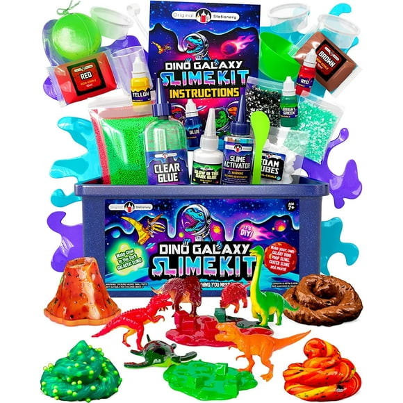 Slime Kit Original Stationery Dino Galaxy con brillo para niños