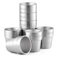 thumbnail image 1 of Juego de 8 tazas de acero inoxidable de doble pared de 300 ml, ideales para bebidas frías, aptas para lavavajillas, 1 of 4