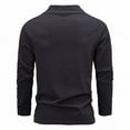 thumbnail image 4 of Haoxianjian Long Sleeve Shirts For Men White Henleys Shirts For Men Men'S New Pile Collar Fashionable Long Sleeved T-Shirt Solid Color Casual Breathable Base T-Shirt Long Sleeved Men'S Casual Athletic, 4 of 8