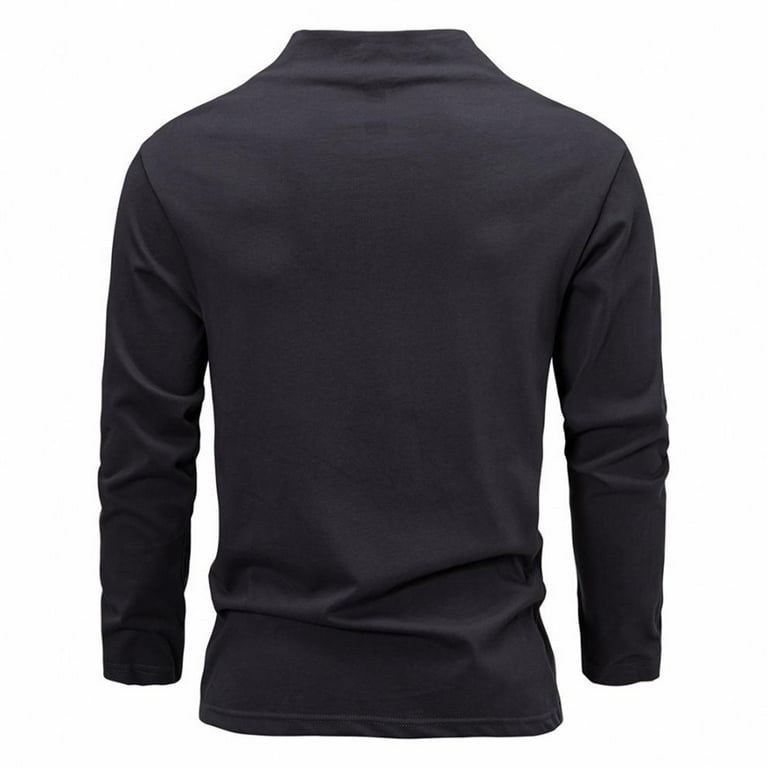 ZCFZJW Mens Workout Sweatshirts Casual Solid Color Long Sleeve