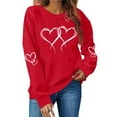 thumbnail image 1 of Xuyuer Kindness Heart Sweatshirt Love Heart Graphic Tees Valentine's Vibes Love Long Sleeve Shirts Tops, 1 of 7