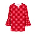 thumbnail image 7 of Kezqiaxn Blouses for Women Dressy Casual 3/4 Sleeve Loose Button Down Shirts V-Neck Summer Tops Fashion Clothing, 7 of 7