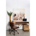 thumbnail image 6 of Scranton & Co Top Grain Leather & Steel Swivel Desk Chair in Brown, 6 of 9