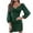 Green, variant on AOOCHASLIY Clarance Dresses for Women 2022Ladies Fashion Solid Color V-Neck Cross Slim Fit Long Sleeve Dress