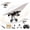 Three Electrics, variant on Rc Paper Airplane Kit with Gyro Stabilizer, DIY Electric Remote Control Plane, Lightweight Foldable Flying Toy Micro Fixed Wing Drone, for Hobbyists and Beginner (Single Battery)