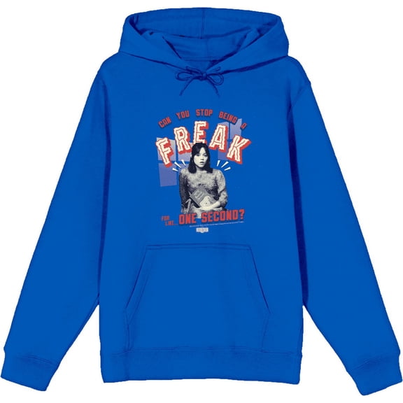 Beetlejuice Beetlejuice Can You Stop Being A Freak Olive Adult Long Sleeve Hoodie-Medium