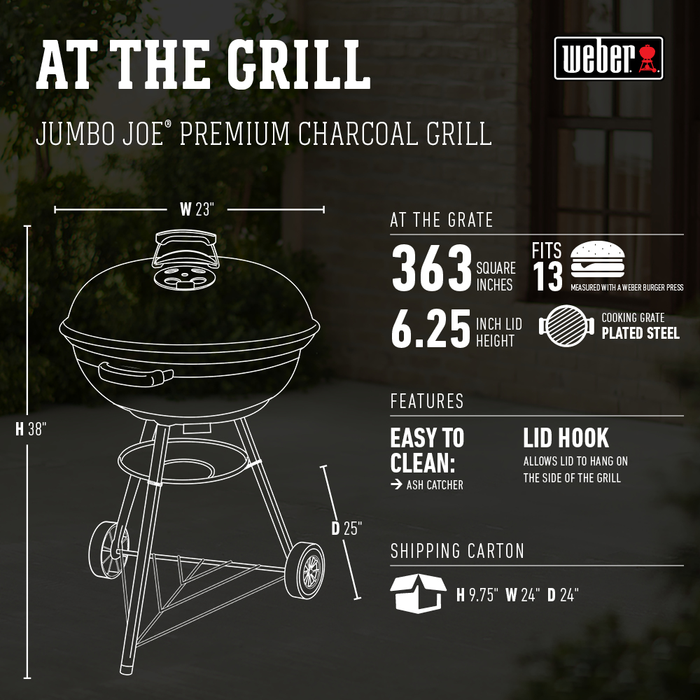 Weber Jumbo Joe Premium 22" Charcoal Grill photo 6