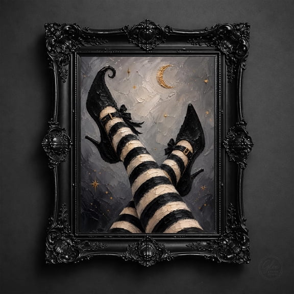Witch Legs Halloween Wall Art Print
