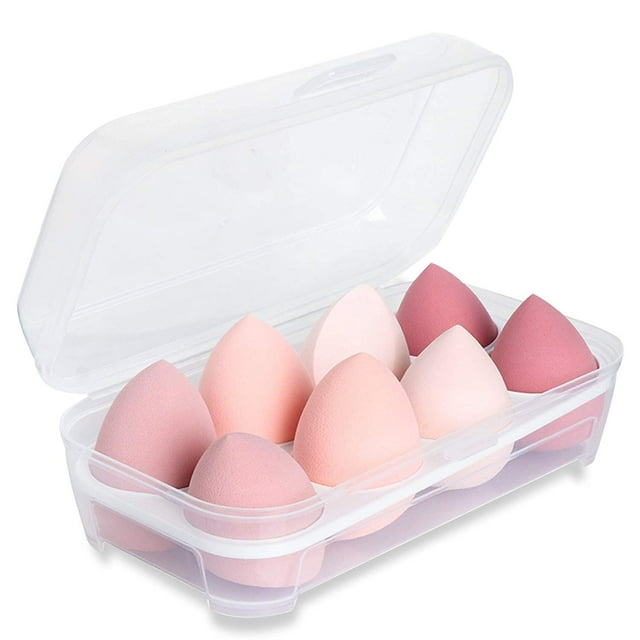 Esponja de maquillaje, juego de mezcladora de belleza, huevo de maquillaje multicolor con caja de regalo para líquido, crema y polvo Fokelyi CZMR-HQ117-2