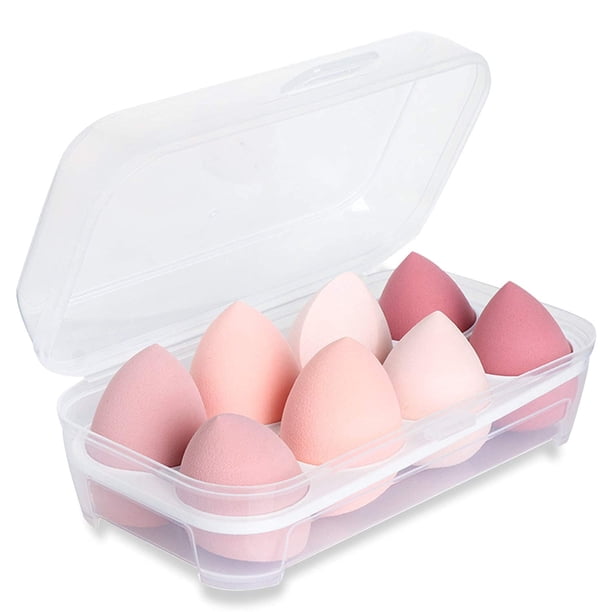 Juego de esponjas de maquillaje, mezcladora de belleza, esponjas de maquillaje para líquido,juego de huevos de maquillaje con caja de regalo Fokelyi CZMR-HQ117-2