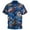 Blue, variant on Button Up Shirt Men Dinosaur Print Print Short Sleeve Turndown Collar Shirts Classic Fit Casual Lightweight Men Shirts