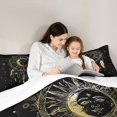 thumbnail image 5 of Homewish Moon Sun Stars 3 Pieces Queen Comforter Set for Female Men Adults,Bohemian Feather Dreamcatcher Ultra Soft Bedding Sets,Abstract Gradient Ombre Bedding Comforter Set Breathable, 5 of 8