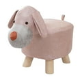 thumbnail image 4 of Repose-pieds Animal Repose-Pieds Chaise pour Changer de Chaussures Pouf Multifonction Mignon pour Pièce Chien Rose, 4 of 8