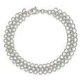 thumbnail image 4 of Sterling Silver Bracelet Fancy Women's mm 7.5 in Link, 4 of 5
