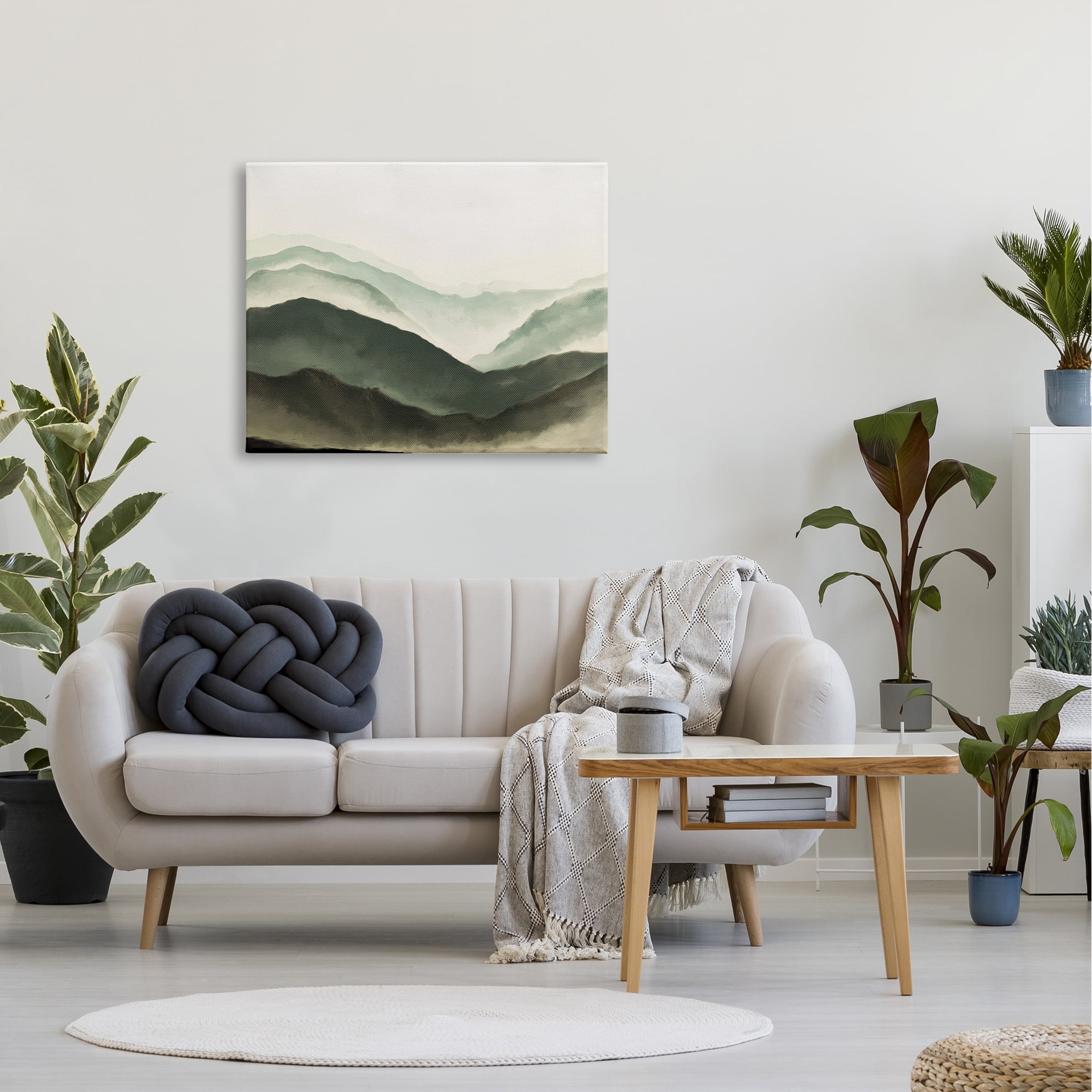 Stupell Industries Misty Mountain Range Atmospheric Landscape Watercolor Painting,40 x 30, Design by JJ Design House LLC