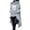 Gray, variant on ZGRBOU Womens Goth High Low Hoodie Halloween Skull Print Long Sleeve Tunic Crew Neck Pleated Hooded Sweatshirt