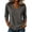Dark Gray #026, variant on Women's T-Shirt V-Neck 3/4 Sleeve Solid Color Casual Pullover Basic Comfortable Relaxed Fit Fall Top