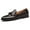 Brown, variant on Santimon Men Tassels Loafers Slip On Casual Slipper Flats Leather Shoes Brown 7 US