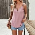 thumbnail image 5 of Tosmy Summer Tank Tops For Women Ladies Casual Fashion Sleeveless Solid Color V Neck Halter Top Vest For Women, 5 of 9