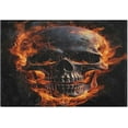 thumbnail image 3 of GZHJMY Bathroom Rug Fire Skull Soft and Absorbent Bathroom Carpet Non-Slip Machine Washable Plush Bath Floor Rug Door Mat for Bathtubs, Toilet,Kitchen, 16x24 in Carpet Runner, 3 of 6