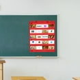 thumbnail image 5 of Organizador de Pizarra Magnética, Pizarra Pequeña de Bolsillo Mini de Doble Cara para Suministros de Aula, Color Rojo Ciruela, 5 of 5