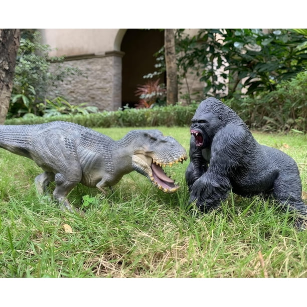 Gemini&Genius 2Pcs Large Vastatosaurus Rex and King Kong Toys