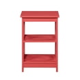 thumbnail image 4 of Convenience Concepts Omega Table d'Appoint avec Étagères, Fini Bois Rose Corail, 4 of 6