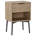 thumbnail image 1 of Bouclair Taupe Side Table with Drawer, 1 of 4