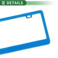 thumbnail image 6 of Unique Bargains License Plate Frame Stainless Steel Car License Plate Frame Bracket with Screws Caps 2 Hole Square Oval Hole Wide Frame Blue, 6 of 7