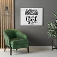 thumbnail image 3 of Scripture Walls Luke 1:37 Nothing Is Impossible White Bible Verse Canvas Christian Wall Art Ready to Hang Unframed, 3 of 12
