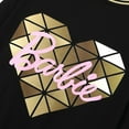 thumbnail image 6 of Barbie Girls Lightweight Jacket Black Graphic Heart Print Cotton Snap Button Sweatshirt Sizes 5-12, 6 of 7