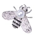 thumbnail image 3 of Broche de alfiler de de cristal de perla artificial, suéter de mujer, broches de sombrero, joyería Salvador Broche de perlas de flor de abeja, 3 of 10