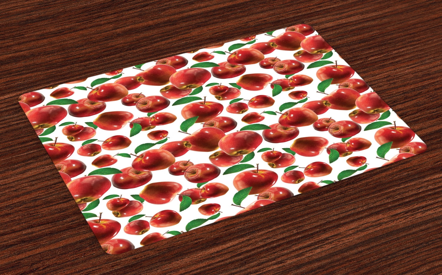 Apple Placemats Set of 4 Rubin Variety of Apple Farm Produces Scattered
