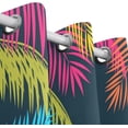 thumbnail image 3 of Coolnut Palm Leaves and Aloha Hawaii Thermal Insulated Blackout Grommet Printed Window Curtain - 84x55 in - 100% Polyester 2 Panels, Stitchingstyles, 3 of 6