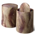 thumbnail image 1 of Bote de basura Ciao Stilista con tapa abatible, madera granulada, 15 litros, paquete de 2, 1 of 8