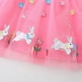 thumbnail image 5 of Bellafa Summer Toddler Kids Short Sleeve Strips Tutu Skater For 2-16 Years Little Girl's Party Dresses With Butterfly Flower, 5 of 5