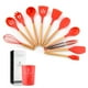 thumbnail image 1 of Utensilios de cocina de silicona con mango de madera Juego de 11 piezas Nueve colores Opcional Rojo TFixol  Utensilios de cocina de silicona, 1 of 7