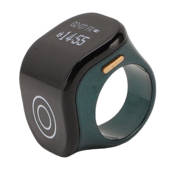 Anillo Inteligente, Contador De Dedo Anular Ajustable Con Tamaño, Pantalla LCD Grande, Resistencia Duradera De 120 MAh, Contador De Dedo Impermeable De 4 Dígitos ZikrRing Para