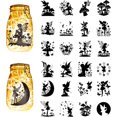 thumbnail image 2 of 24Pcs 24 Styles Fairy Silhouette Stickers Mason Jar Decals Moon Mushroom Angel Self Adhesive Diecut Waterproof PVC Decal for Scrapbook Lantern Jars Wall Windows Phone Craft 3.9 x 3.5 Inch, 2 of 8