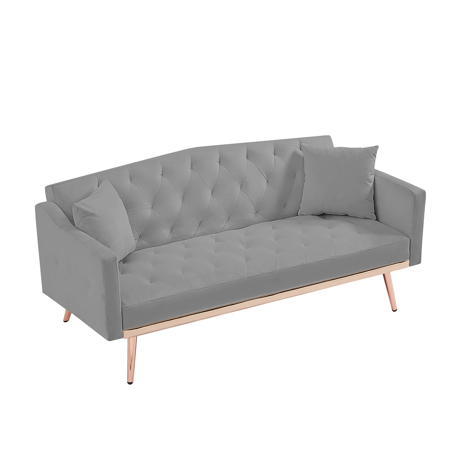 Resenkos Sofa Bed Convertible Sofa Sleeper 61.5" Sofa for Bedroom Fabric Compact Living Space Couch for Apartment and Room, Grey Resenkos Sofa Bed Convertible Sofa Sleeper 61.5" Sofa for Bedroom Fabric Compact Living Space Couch for Apartment and Room, Grey